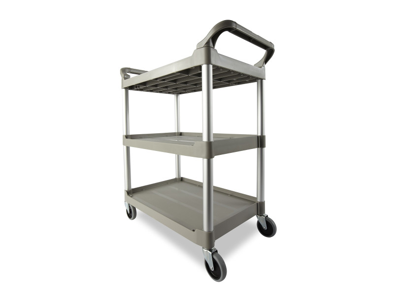 Rubbermaid Chariot utilitaire, 3 étages, platine