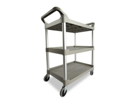Rubbermaid Chariot utilitaire, 3 étages, platine