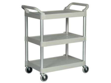 Rubbermaid Chariot utilitaire, 3 étages, platine