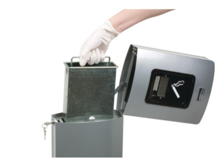 Rubbermaid Cendrier Metropolitain Smokers' Station, noir