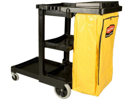 Rubbermaid Chariot de ménage avec sac 1805985, noir