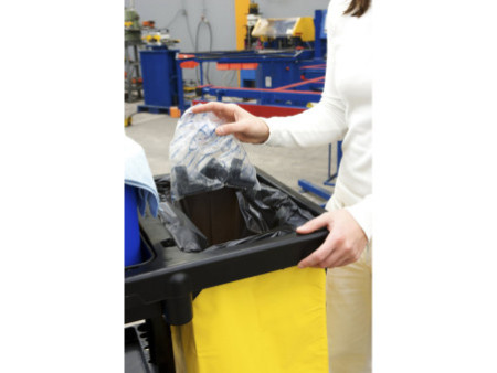 Rubbermaid Chariot de ménage avec sac 1805985, noir