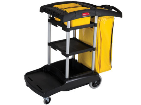 Rubbermaid Chariot de ménage grande capacité FG9T7200, noir