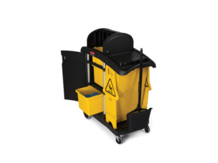 Rubbermaid Chariot de ménage grande capacité FG9T7200, noir