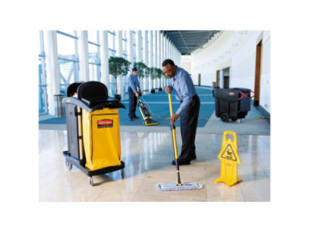 Rubbermaid Chariot de ménage grande capacité FG9T7200, noir