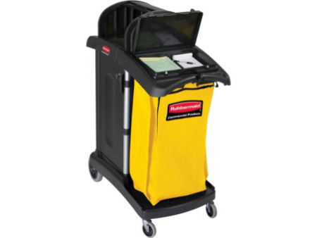 Rubbermaid Chariot de ménage grande capacité FG9T7200, noir