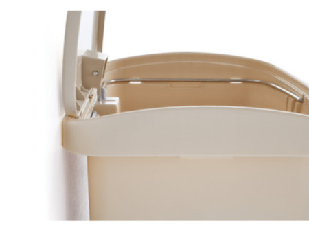 Rubbermaid Collecteur à pédale Slim Jim, 15 litres, beige