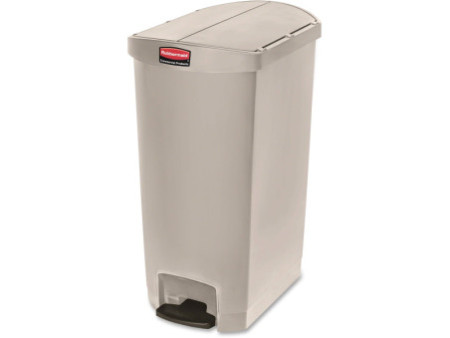 Rubbermaid Collecteur à pédale Slim Jim, 68 litres, beige