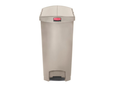 Rubbermaid Collecteur à pédale Slim Jim, 90 litres, beige