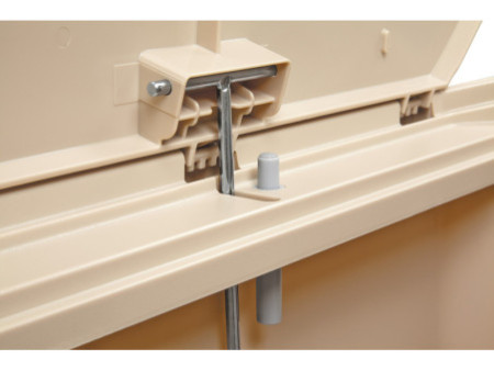 Rubbermaid Collecteur à pédale Slim Jim, 90 litres, beige