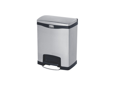 Rubbermaid Collecteur à pédale Slim Jim, en métal, 30 litres