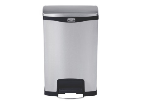 Rubbermaid Collecteur à pédale Slim Jim, en métal, 50 litres