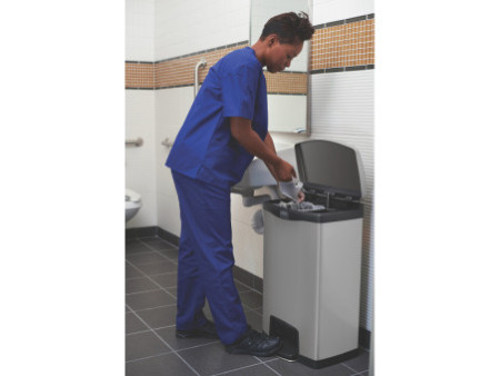 Rubbermaid Collecteur à pédale Slim Jim, en métal, 50 litres