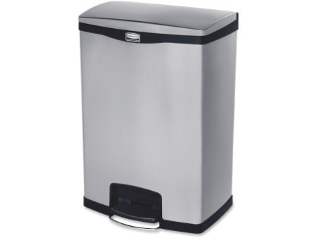 Rubbermaid Collecteur à pédale Slim Jim, en métal, 90 litres