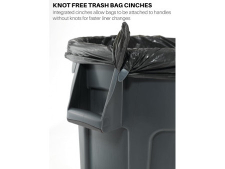 Rubbermaid Collecteur BRUTE 37,9 litres, en PP, gris