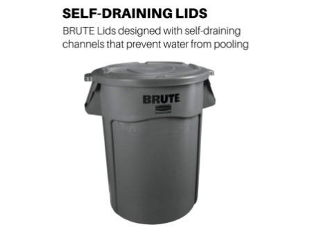 Rubbermaid Couvercle pour collecteur BRUTE, gris