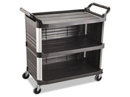 Rubbermaid Chariot de service X-Tra Cart, 3 étages, noir
