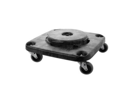 Rubbermaid Socle pour collecteur BRUTE carré, noir
