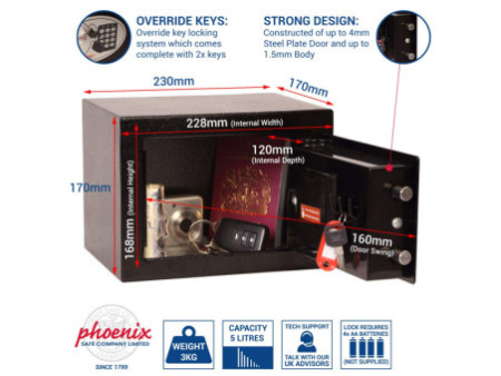 phoenix Coffre-fort de sécurité COMPACT HOME/OFFICE SS0721E