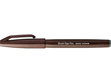 PentelArts Stylo feutre Brush Sign Pen SES15, marron foncé