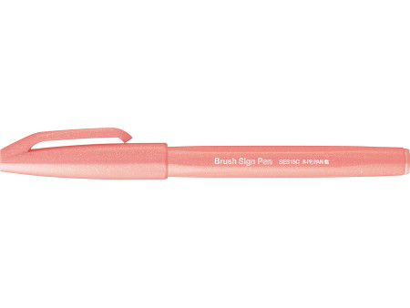 PentelArts Stylo feutre Brush Sign Pen SES15, corail