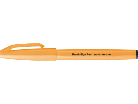 PentelArts Stylo feutre Brush Sign Pen SES15, orange fluo