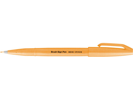 PentelArts Stylo feutre Brush Sign Pen SES15, orange fluo