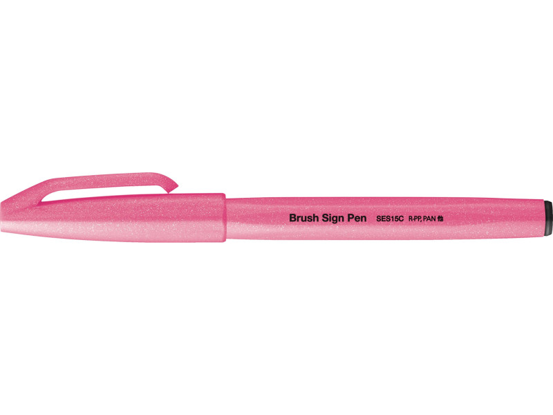 PentelArts Stylo feutre Brush Sign Pen SES15, rose fluo