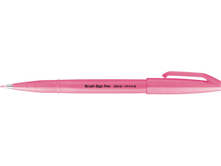 PentelArts Stylo feutre Brush Sign Pen SES15, rose fluo