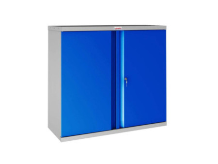 phoenix Armoire de bureau SCL0891, en acier, gris clair/bleu