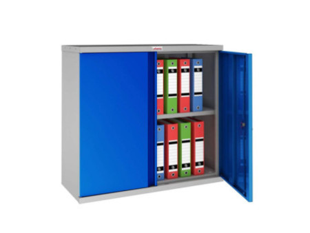 phoenix Armoire de bureau SCL0891, en acier, gris clair/bleu