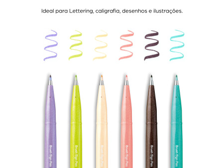 PentelArts Stylo feutre Brush Sign Pen SES15, vert citron