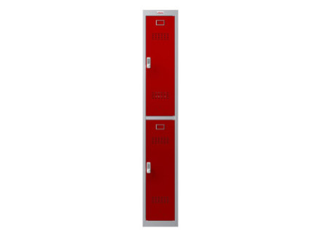 phoenix Vestiaire PL1230, serrure électronique, gris/rouge