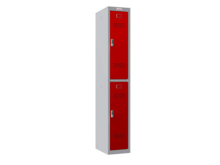 phoenix Vestiaire PL1230, serrure électronique, gris/rouge