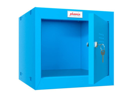 phoenix Casier cubique CL0344, serrure à clé, bleu