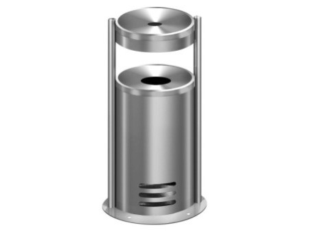kerkmann Cendrier extérieur sur socle tec-art, rond, argent