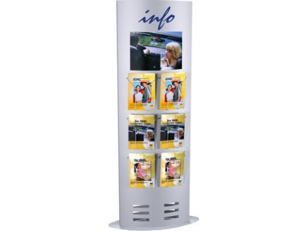 kerkmann Colonne d'informations tec-art Size, gris argent