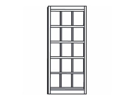 kerkmann Armoire à prospectus, 15 x A4, gris clair RAL7035