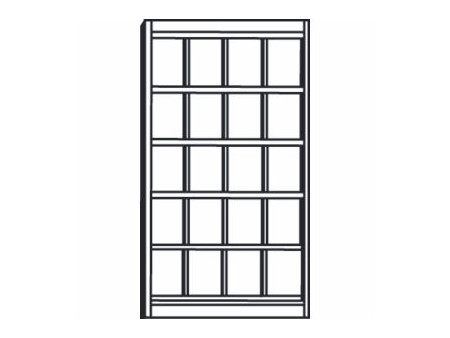 kerkmann Armoire à prospectus, 20 x A4, gris clair RAL7035