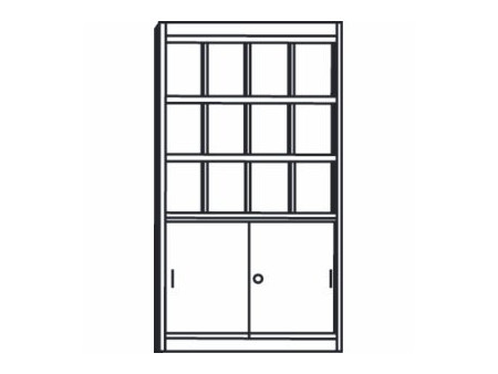 kerkmann Armoire à prospectus, 12 x A4, gris clair RAL7035