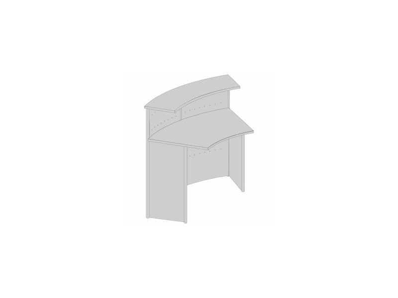 kerkmann Comptoir de base Genua, 45 degrés, gris argent/