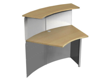 kerkmann Comptoir modulaire Genua, 45 degrés, gris argent/