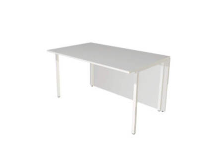 kerkmann Elément de table Atlantis, droit, blanc/verre