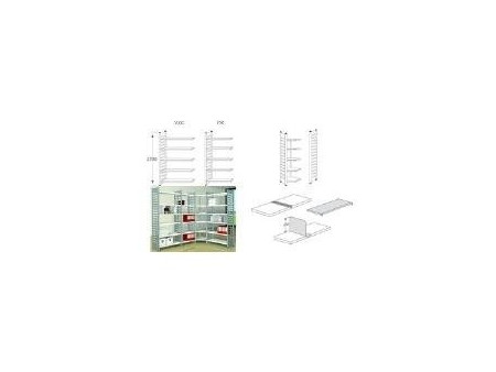 kerkmann Rayonnage 'M2', 5 tablettes, (L)750 x (H)2.200 mm