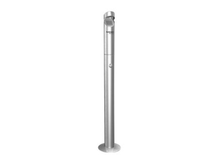 kerkmann Cendrier extérieur sur socle Pio, acier inoxydable