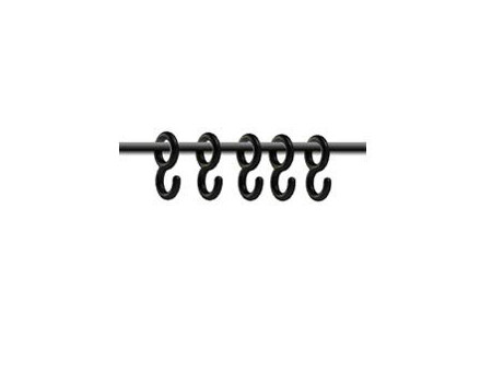 kerkmann Crochet pour portemanteau Jupiter, plastique, noir