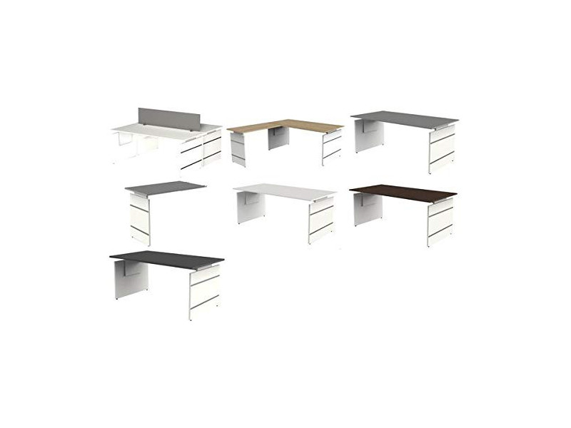 kerkmann Bureau avec piètement panneau Form 4, (L)1.600 mm