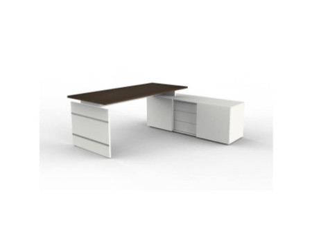 kerkmann Bureau complet Form 4, blanc/wengé