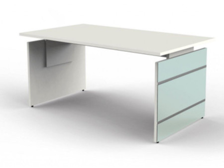 kerkmann Bureau avec piètement panneau LUGANO, blanc