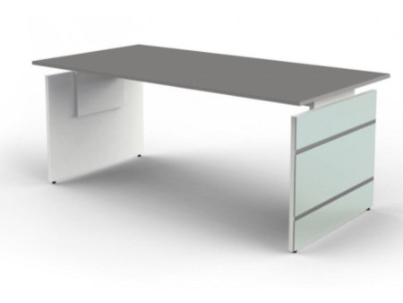kerkmann Bureau avec piètement panneau LUGANO, graphite